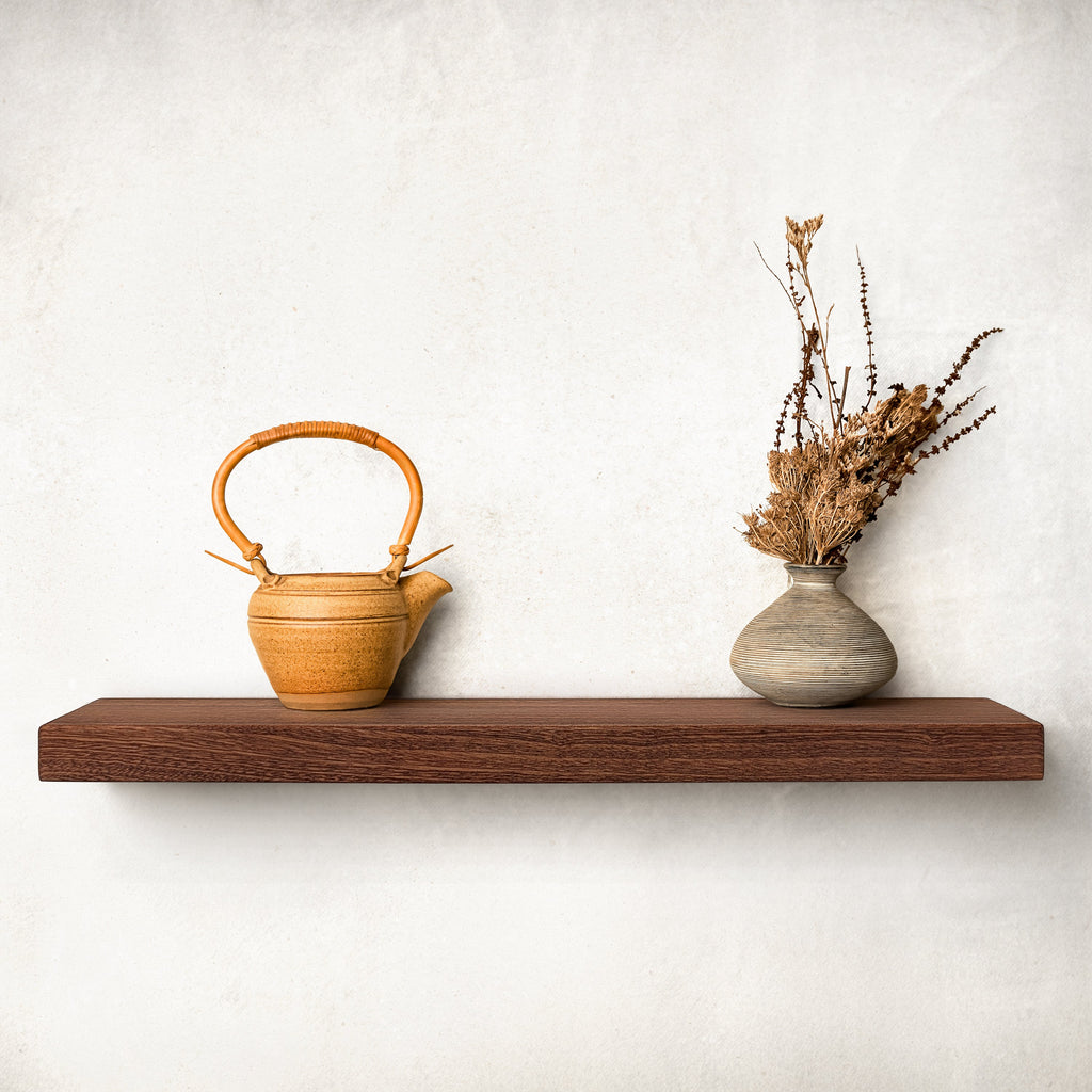 Thick Oak Floating Shelf in 12" to 84" lengths