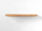 Thick Mahogany Floating Shelf with Rounded Corners and Grommet Hole