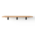 Deep Shelf with Black Steel L Brackets