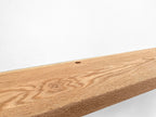 Thick Mahogany Floating Shelf with Rounded Corners and Grommet Hole