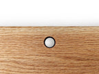 Thick Oak Floating Shelf with Rounded Corners and Grommet Hole