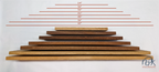 Thick Mahogany Floating Shelf with Grommet Hole