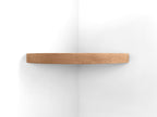 Floating Corner Shelf with Cord Hole in Mahogany