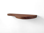 Double Curve Thick Mahogany Floating Shelf