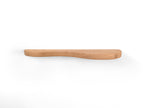 Double Curve Thick Oak Floating Shelf