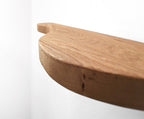 Double Curve Thick Mahogany Floating Shelf