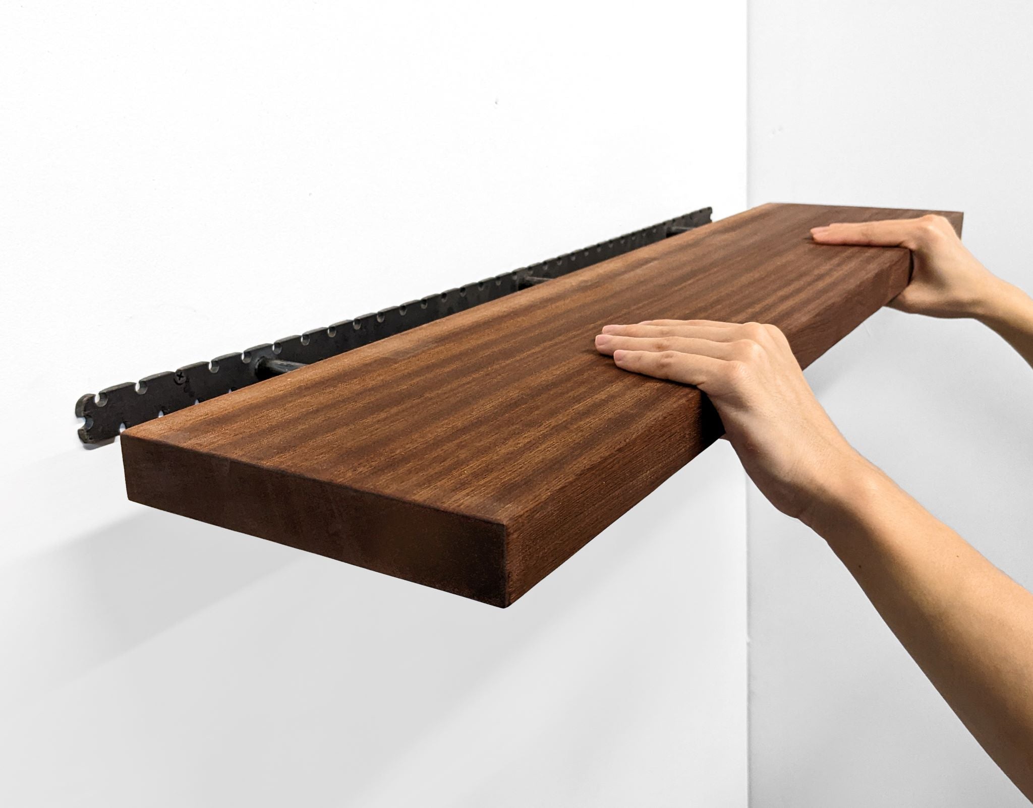 Thick Oak Floating Shelf in 12" to 84" lengths