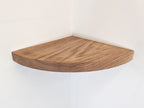 Floating Corner Shelf with Round Edge in Oak