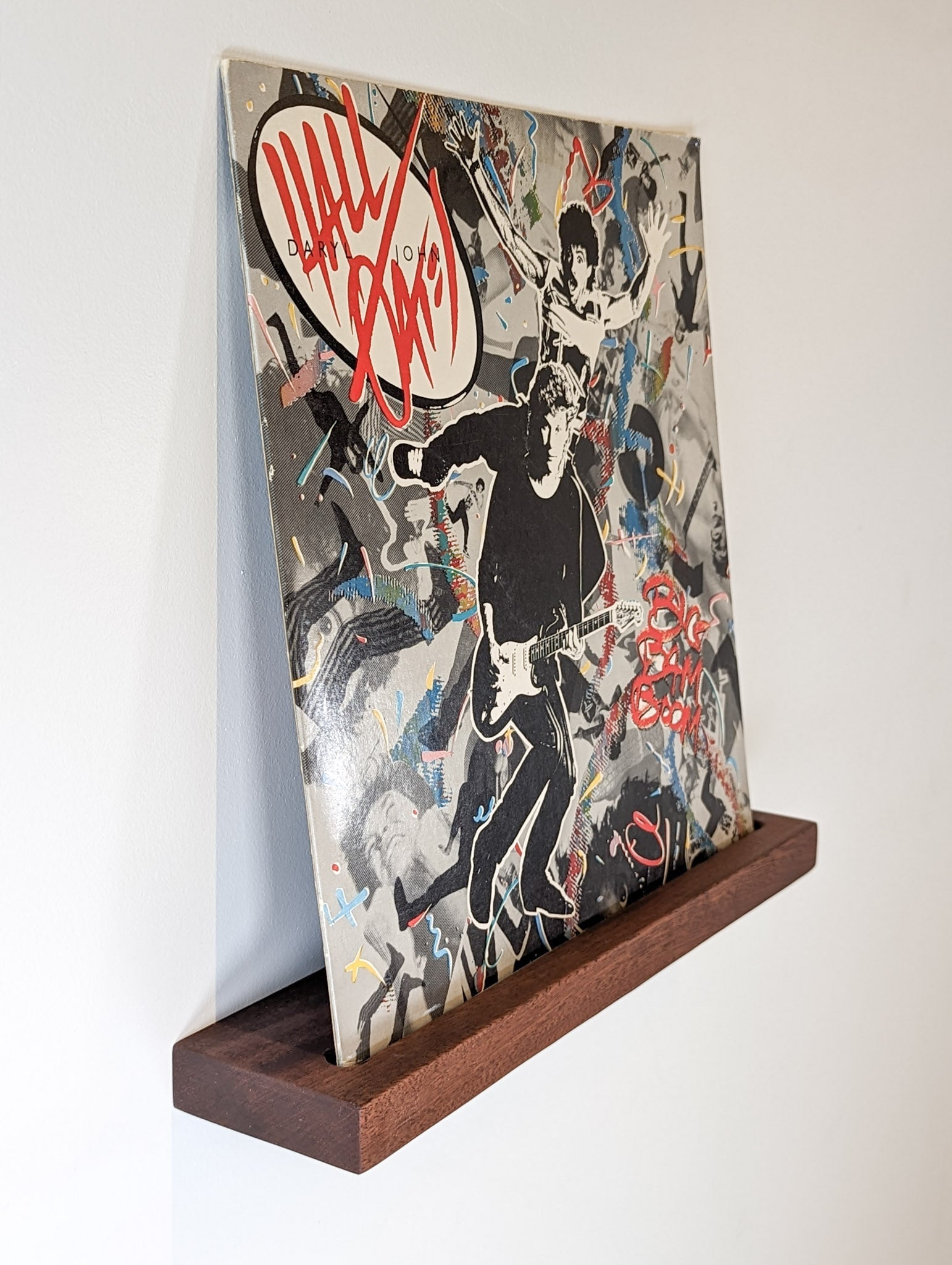Vinyl Record Floating Shelf in Oak