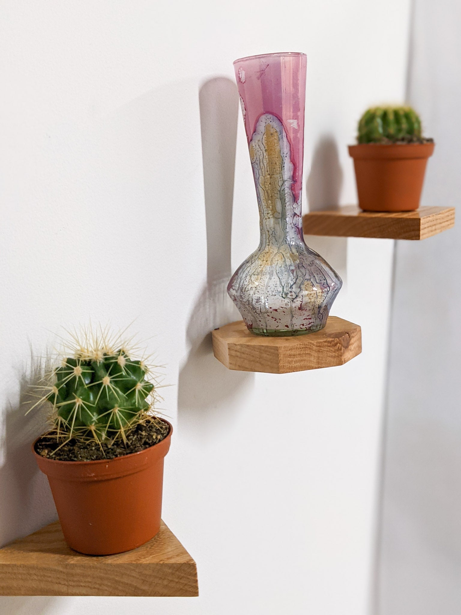 Small Square Display Shelf in Oak