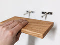 Thin Oak Floating Shelf in 6" to 36" lengths