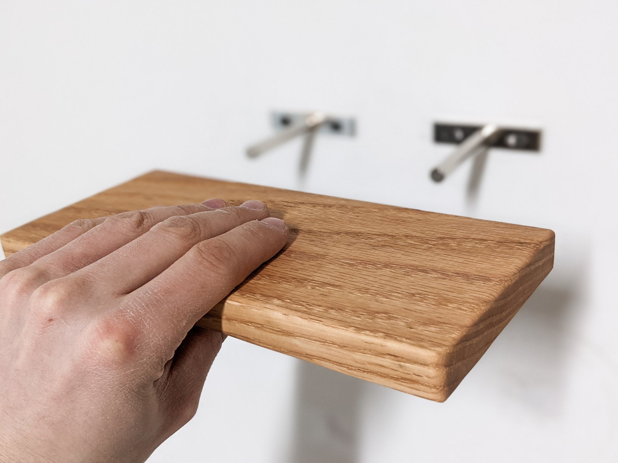 Thin Mahogany Floating Shelf in 6" to 36" lengths