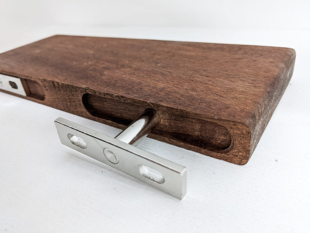 Vinyl Record Floating Shelf in Mahogany