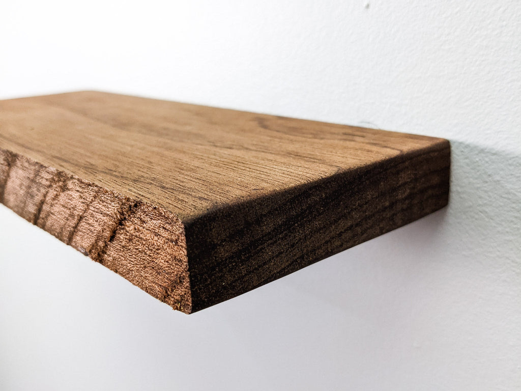 Live Edge Wood Shelf in Mahogany