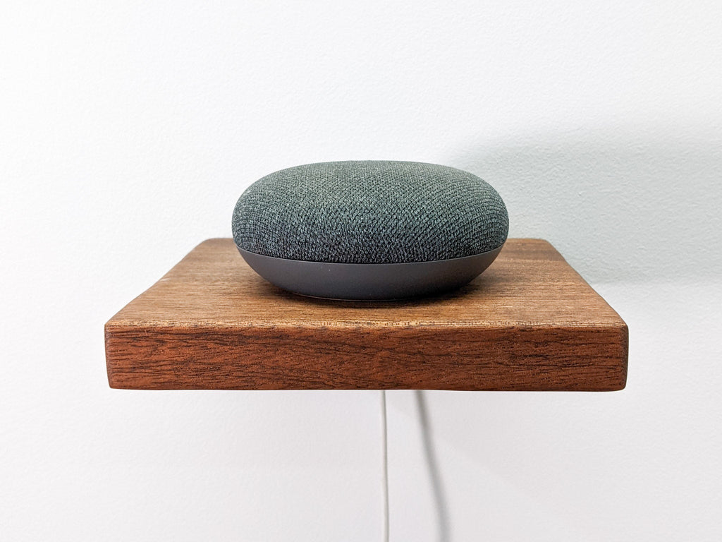 Mahogany Floating Shelf with Cord Hole