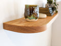 Thick Oak Floating Shelf with Rounded Corners