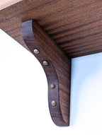 Solid Wood Shelf with Oak Brackets
