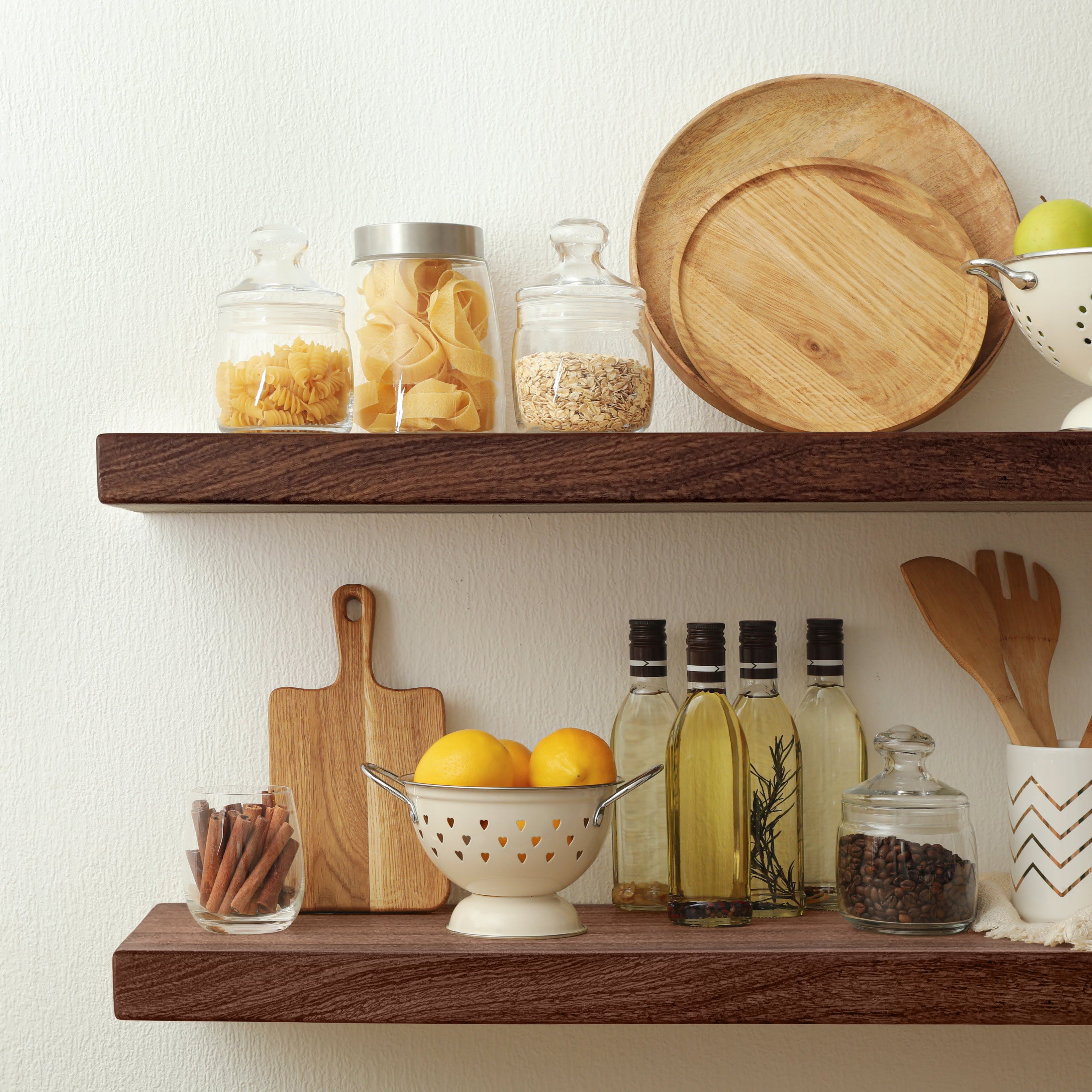 Thick Mahogany Floating Shelf in 12" to 84" lengths
