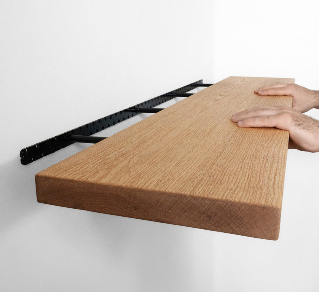 Thick Mahogany Floating Shelf in 12" to 84" lengths