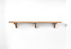 Solid Wood Shelf with Mahogany Brackets